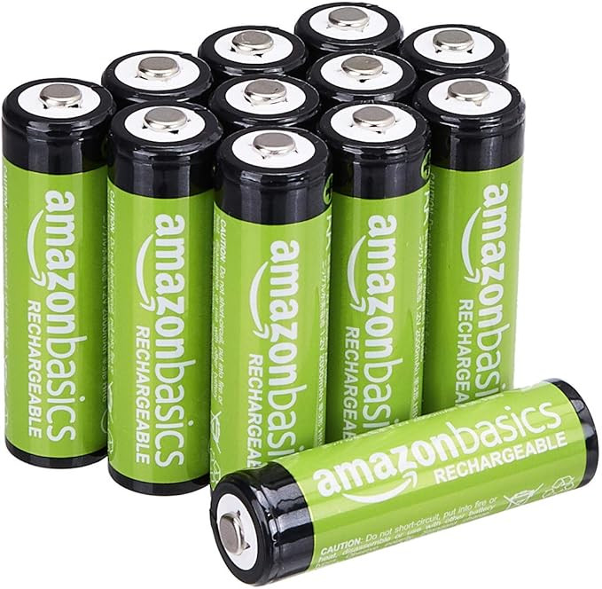 Amazon Basics 12-Pack Rechargeable AA NiMH Performance Batteries, 2000 mAh, Recharge up to 1000x ... | Amazon (US)