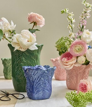 Southern Living Frog Flower Arranging Glazed Stoneware Cabbage Vase | Dillard's | Dillard's