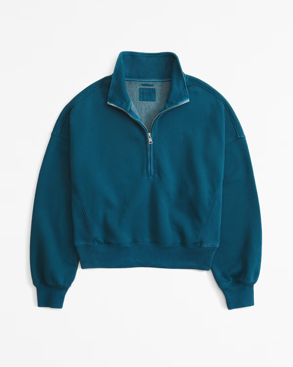 Women's Essential Sunday Half-Zip | Women's Clearance | Abercrombie.com | Abercrombie & Fitch (US)