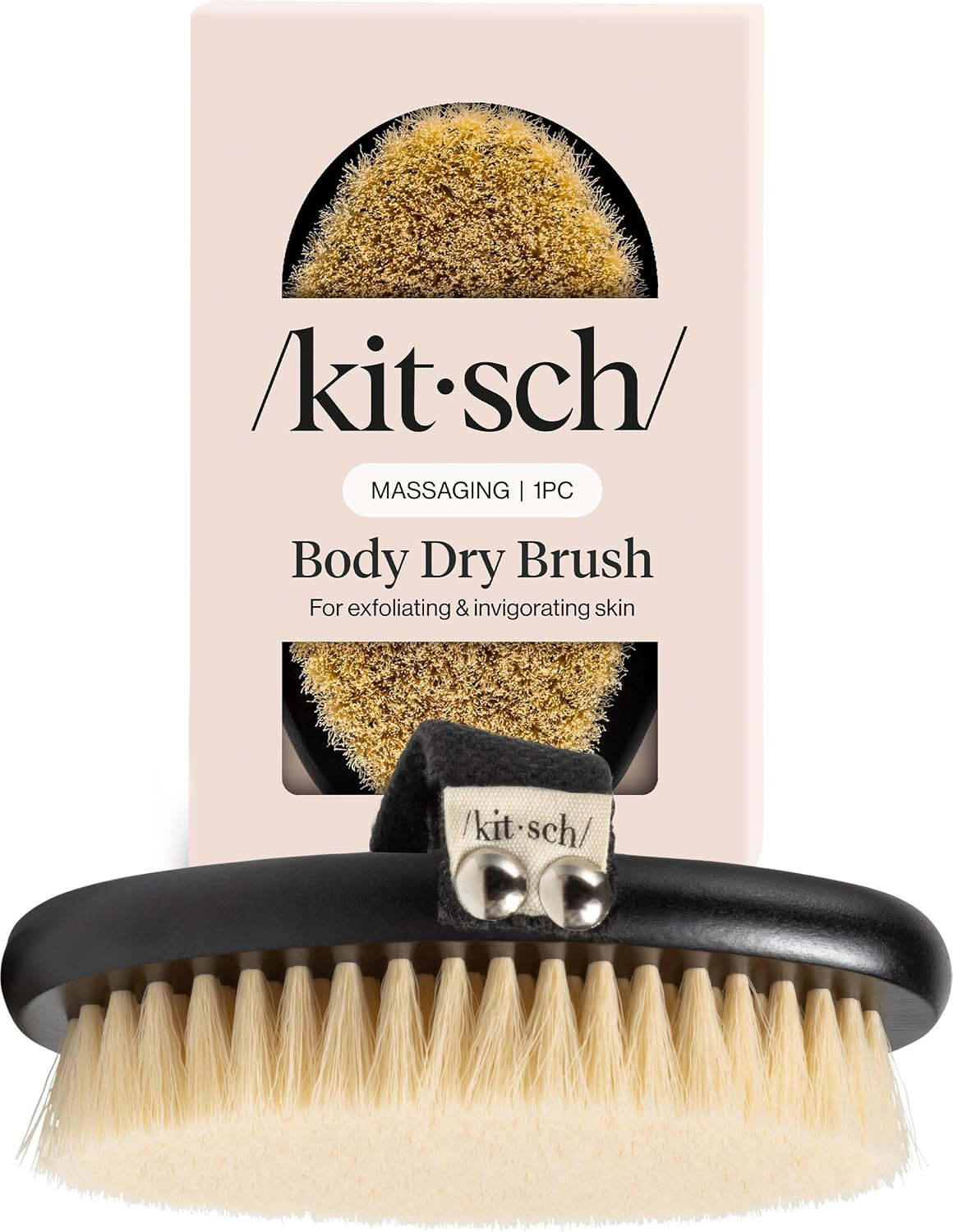 Kitsch Dry Brushing Body Brush & Exfoliating Body Scrubber, Lymphatic Drainage Massager with Soft Vegan Bristle for Sensitive Skin, Gentle Back Scrubber & Dry Brush Body Care Exfoliator | Amazon (US)