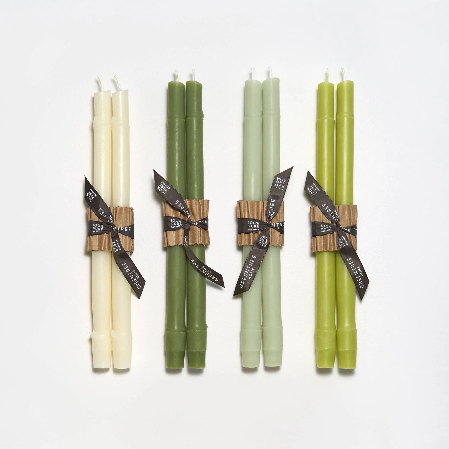 Bamboo Taper Candles, Assorted Colors | Hunt and Hostess (US)