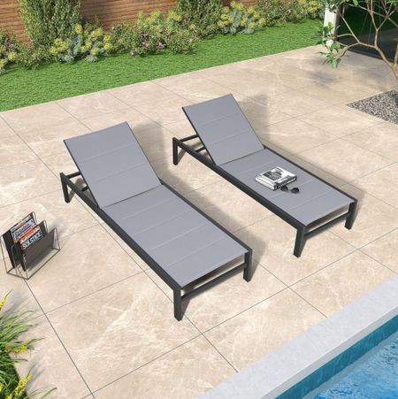 Outdoor chaise lounges 

#LTKfamily #LTKhome #LTKswim