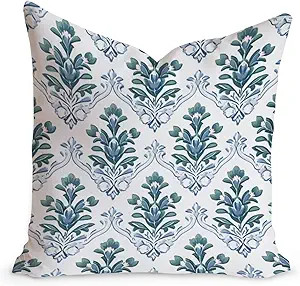 Green Water Lily Sofa Cushion Cover Botanical Floral Nymphaea Lotus Square Sofa Pillow Cover Farm... | Amazon (US)