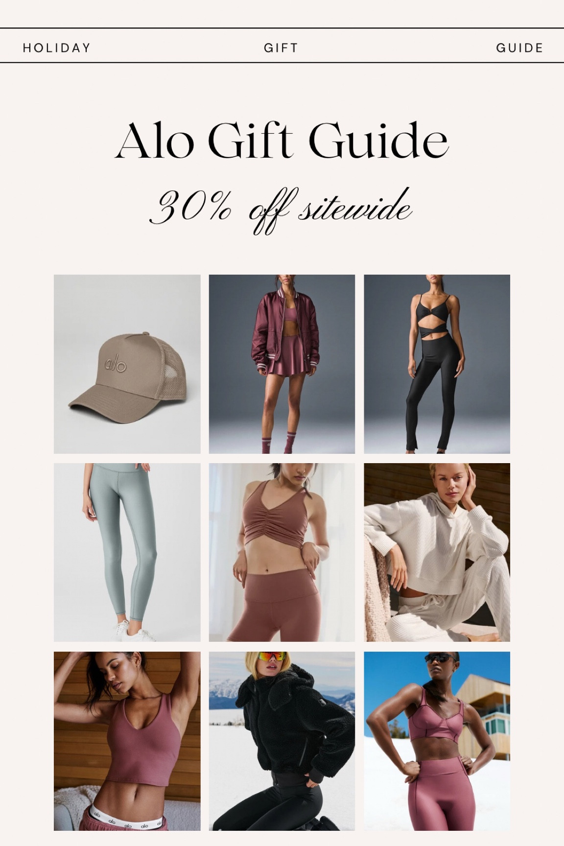 Alo is one of my all time favorite athleisure and athletic brands. 30% off site wide is MAJOR  

#LTKGiftGuide #LTKCyberWeek #LTKFitness