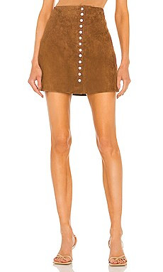 BLANKNYC Suede Snap Skirt in Ginger Up from Revolve.com | Revolve Clothing (Global)