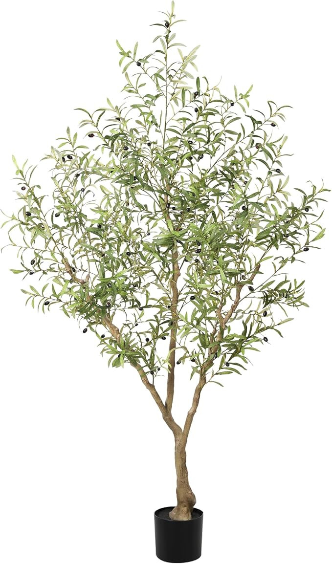 Olive Trees Artificial Indoor - Faux Olive Tree 7ft with Large Olive Branches and Lifelike Fruits... | Amazon (US)