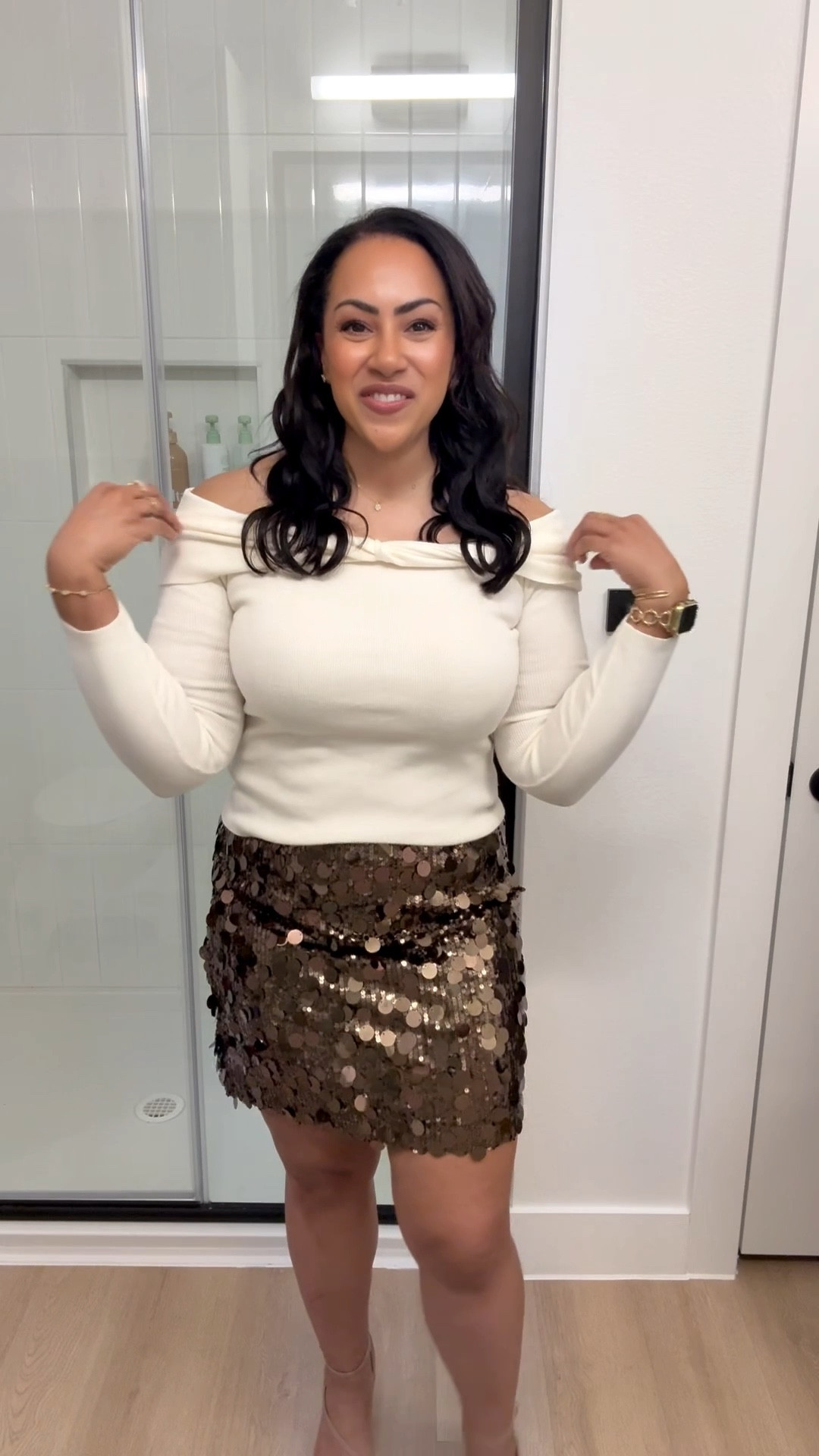 I am absolutely excited when I find good deals!  Would you believe me if I told you this whole outfit cost me under $65?!?! Minus shoes and accessories I already had. Skirt May be sold out, but I’ll watch for it and post when it restocks! #OOTD #Fashion #Holiday #Christmas #Party

#LTKHoliday #LTKFindsUnder50 #LTKSaleAlert