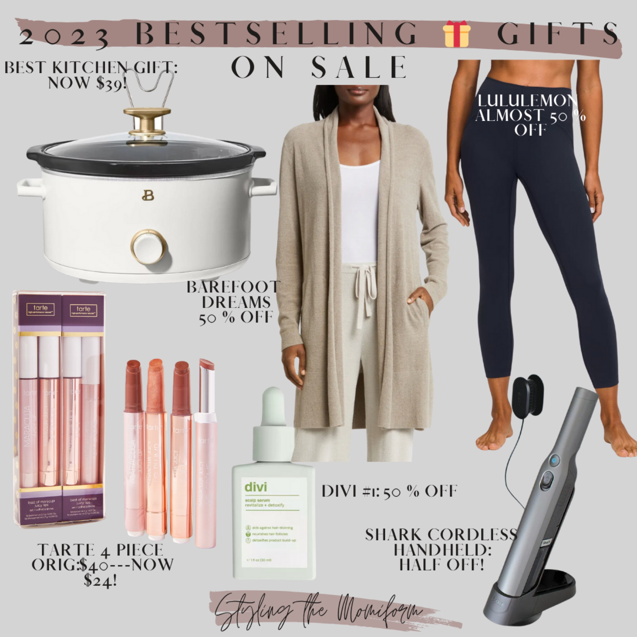 🎁2023 bestselling gifts now on SALE!!
Tarte (use code Krista40)
Barefoot Dreams
Walmart
Lululemon 
Divi

#LTKsalealert #LTKGiftGuide #LTKfindsunder100