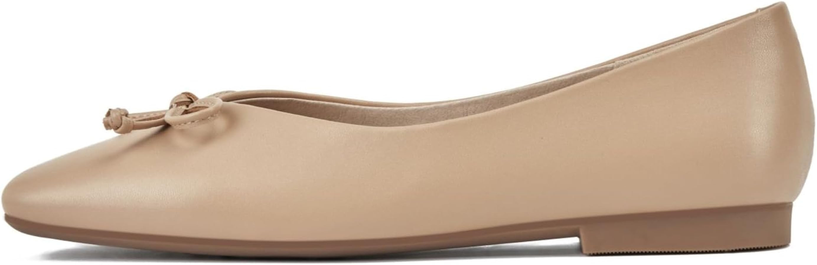 Women's Low Heel Flat Shoes Comfortable Square Toe Bowknot Decoration Casual Ballet Shoes | Amazon (US)