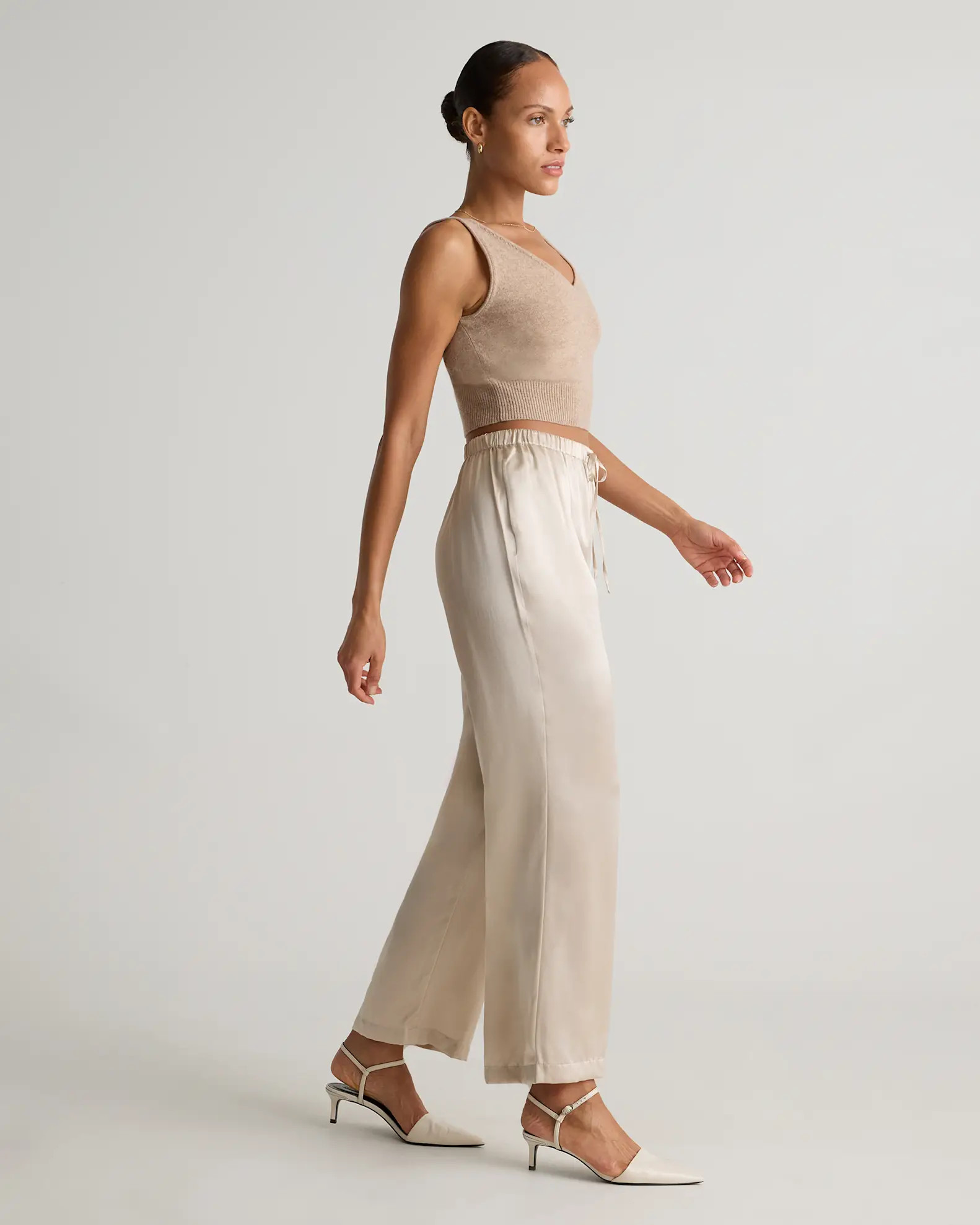 100% Washable Silk Drawstring Wide Leg Pants | Quince