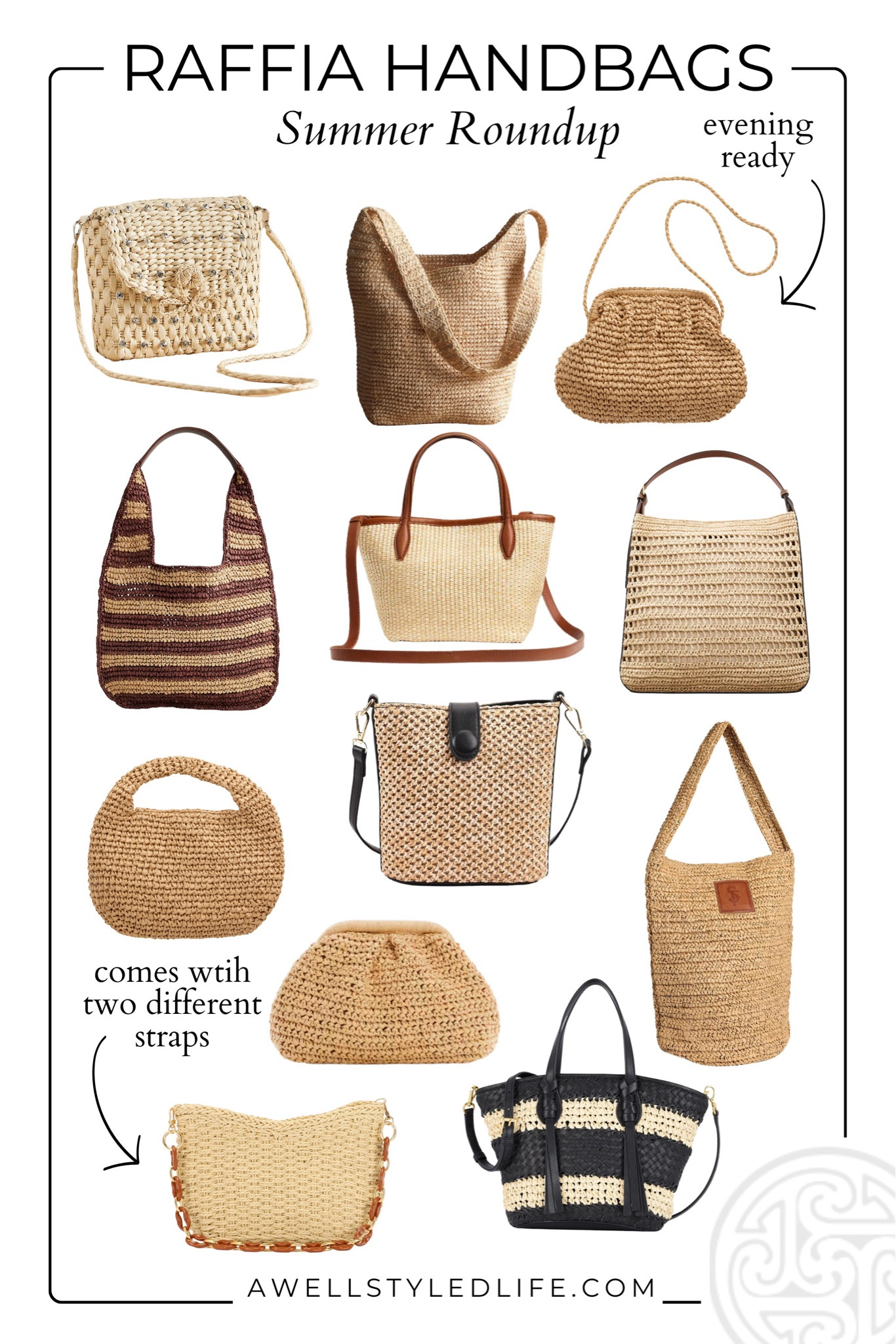 Summer Outfit Inspiration	

Raffia handbags are a must for summer, so I rounded up a few different options at all price points.

#fashion #fashionover50 #fashionover60 #summerfashion #summeroutfit #summneraccessories #summerhandbag #raffiahandbag #strawbag #raffia #handbag #jcrew #zappos #talbots #jennikayne #amazon #amazonfashion #mango #quince #madewell

#LTKSeasonal #LTKItBag #LTKStyleTip