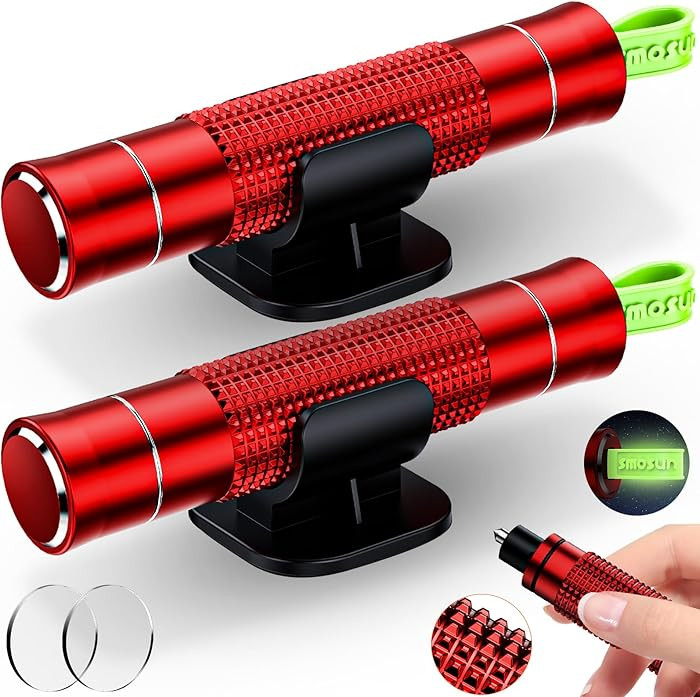 Safety Hammer - Safe Hammer Glass Breaker Under Water, Upgraded Antiskid, Car Hammer Seatbelt Cut... | Amazon (US)
