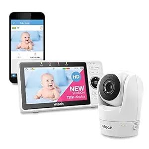VTech Upgraded Smart WiFi Baby Monitor VM901, 5-inch 720p Display, 1080p Camera, HD NightVision, ... | Amazon (US)