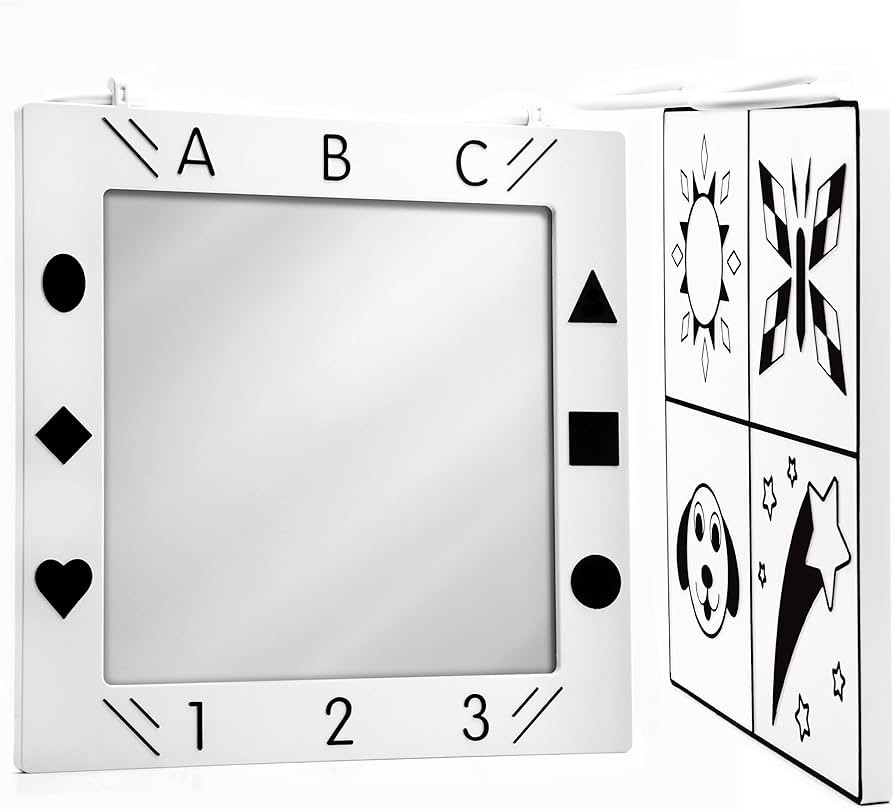 Tactile Baby Mirror | Make Tummy Time Easy & Fun | Large Mirror to Aid Vision, Exploration, & Coo... | Amazon (US)