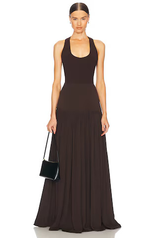 Helsa Diaphanous Maxi Skirt in Coffee from Revolve.com | Revolve Clothing (Global)