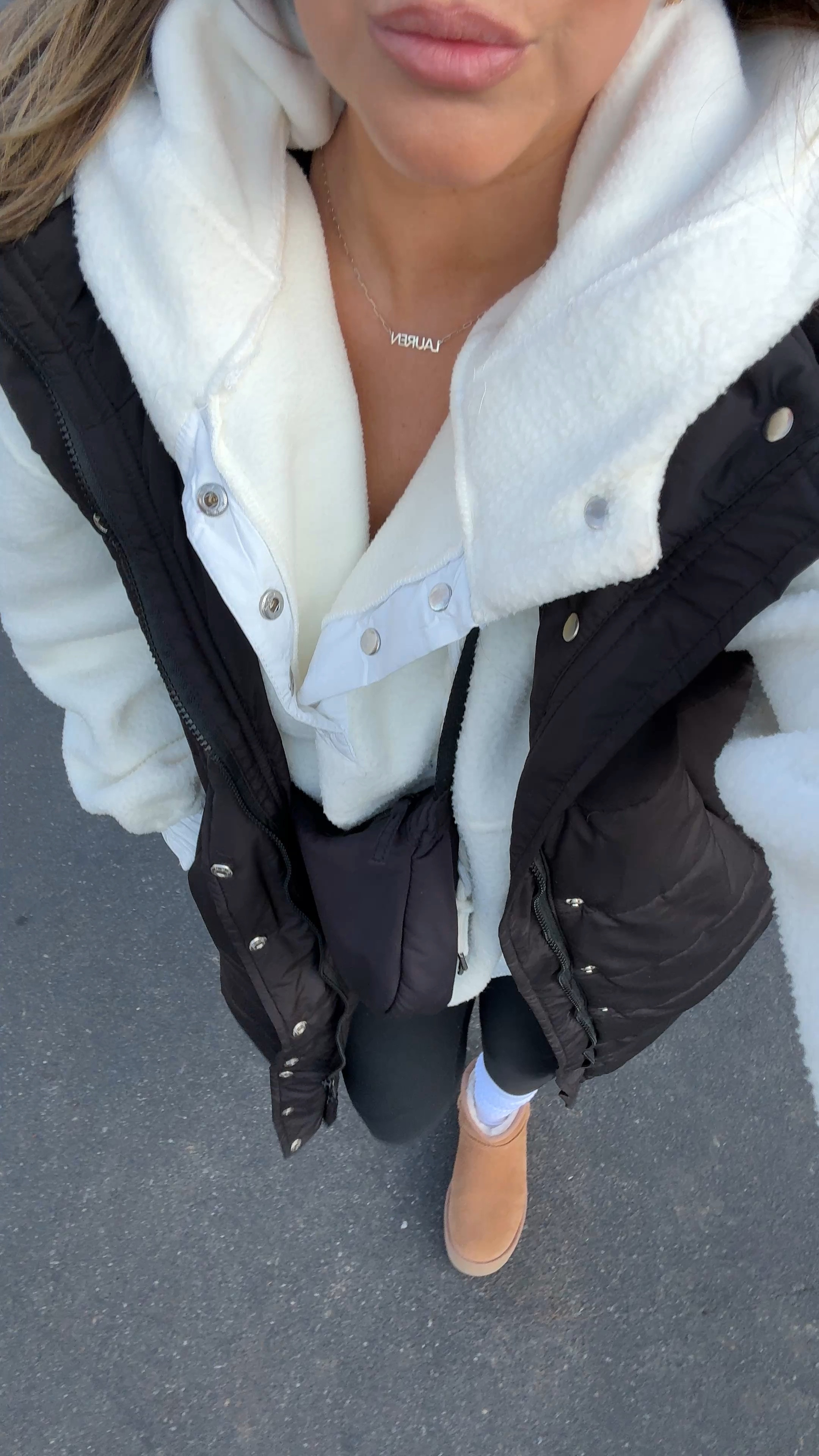 Cute and comfy outfit. Wearing tts. Gifts for her. Winter outfit. Puffer vest. 

#LTKStyleTip #LTKHoliday #LTKGiftGuide