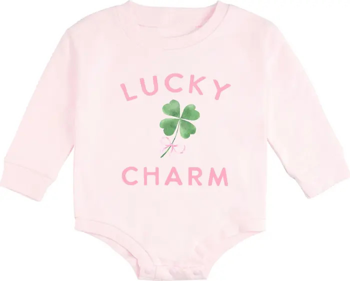 Lucky Charm St. Patrick's Day Long Sleeve Romper | Nordstrom