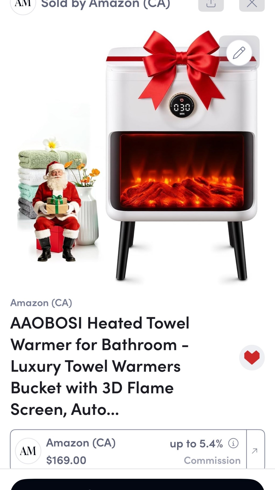 How nice is this for your bathroom !!   You have a nice warmed towel or robe in minutes upon getting out of the bath or shower , all while enjoying the ambient fireplace .   Just click on the link below !   You won’t regret it !!!   

#LTKwinter #LTKcanada