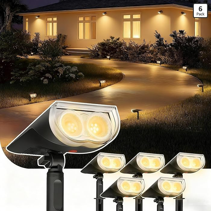Linkind Solar Lights Outdoor StarRayS, Bright Solar Spot Lights Outdoor, IP65 Waterproof Spotligh... | Amazon (US)