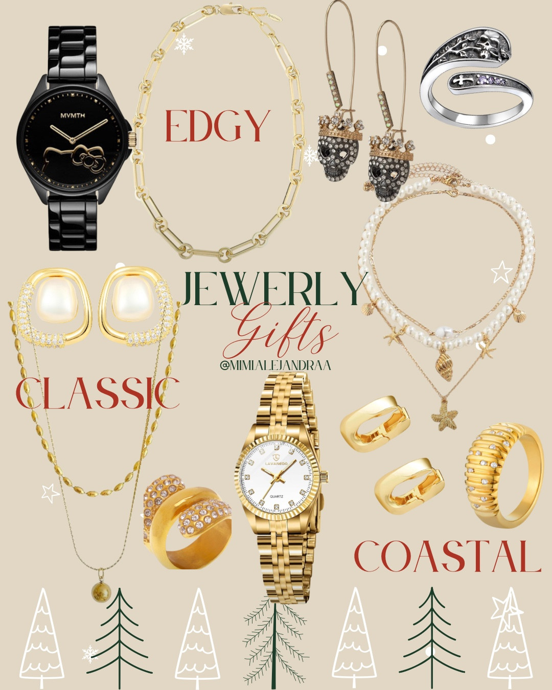 Newer sets for edgy, coastal or classic vibes! 

Amazon jewelry gold plated jewelry is perfect for travel so no major loss but keep the gold details for photos and events!

#LTKTravel #LTKGiftGuide #LTKParties