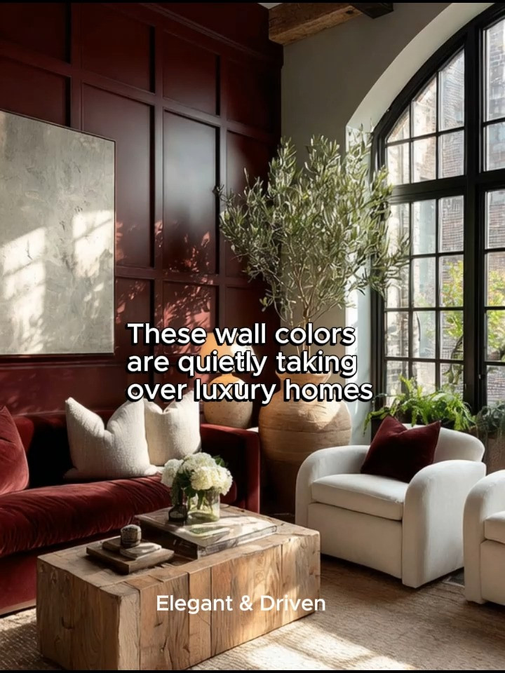 Modern homes are becoming warmer, moodier, and more intentional.

For years, bright white walls dominated interior design. Minimalism became the standard. But in 2026, luxury interiors are shifting toward something softer, richer, and far more emotional.

People are craving homes that actually feel lived in.

Homes that feel:
grounded,
calm,
warm,
elevated,
and deeply personal.

That is exactly why deeper tones like charcoal, rustic burgundy, and sage green are becoming so popular in modern interiors.

These colors do more than simply “look beautiful.”

They completely change the atmosphere of a home.

Deep charcoal creates sophistication and architectural depth. It makes natural textures, warm wood, brass, stone, and layered lighting feel even richer.

Rustic burgundy brings warmth, emotion, and dramatic elegance into a space. It feels timeless, luxurious, and incredibly inviting when paired with natural materials and soft neutrals.

Sage green creates calmness and softness. It brings an organic, wellness-inspired feeling into modern homes that instantly makes spaces feel more peaceful and grounded.

And honestly, this is one of the biggest shifts happening in luxury interiors right now:
people are moving away from cold perfection and toward emotional living.

Homes are becoming:
more layered,
more atmospheric,
more wellness-focused,
and more connected to how people actually want to feel every day.

Luxury is no longer only about expensive furniture.

It is about creating spaces that support:
comfort,
beauty,
calmness,
creativity,
and intentional living.

That is why color matters more than people realize.

The right wall color can completely transform the energy of a room.

All color references are included on screen for inspiration.

Which color would you choose for your home?

Deep charcoal, rustic burgundy, or sage green?

Live with elegance. Lead with drive.

#InteriorDesign #HomeDecor #WallColors #PaintColors #LuxuryInteriors #ModernHome #QuietLuxury #InteriorStyling #BenjaminMoore #BehrPaint #HomeDecorInspiration #OrganicModern #ElegantHome #LuxuryLifestyl 

 #LTKHome
