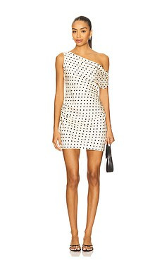 LIONESS Sweetheart Mini Dress in Cream Polka from Revolve.com | Revolve Clothing (Global)