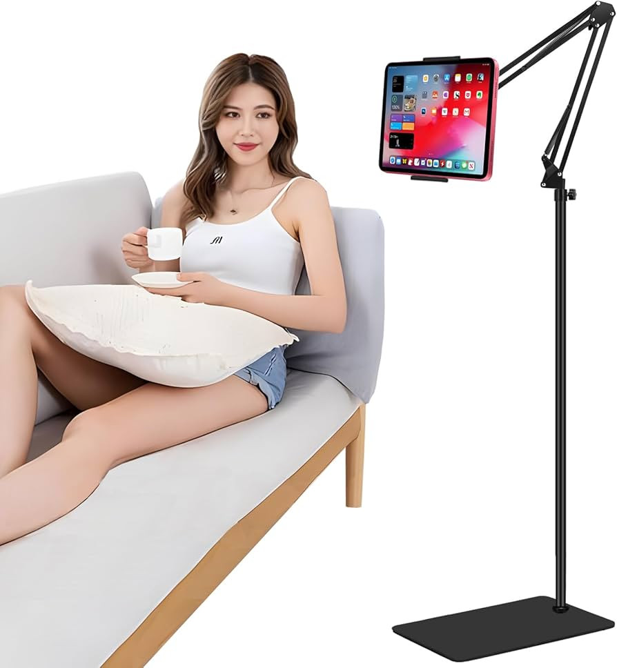 ASWINN Tablet Floor Stand, Adjustable Universal 360-degree Rotatable Metal Tablet Holder, Ipad St... | Amazon (US)