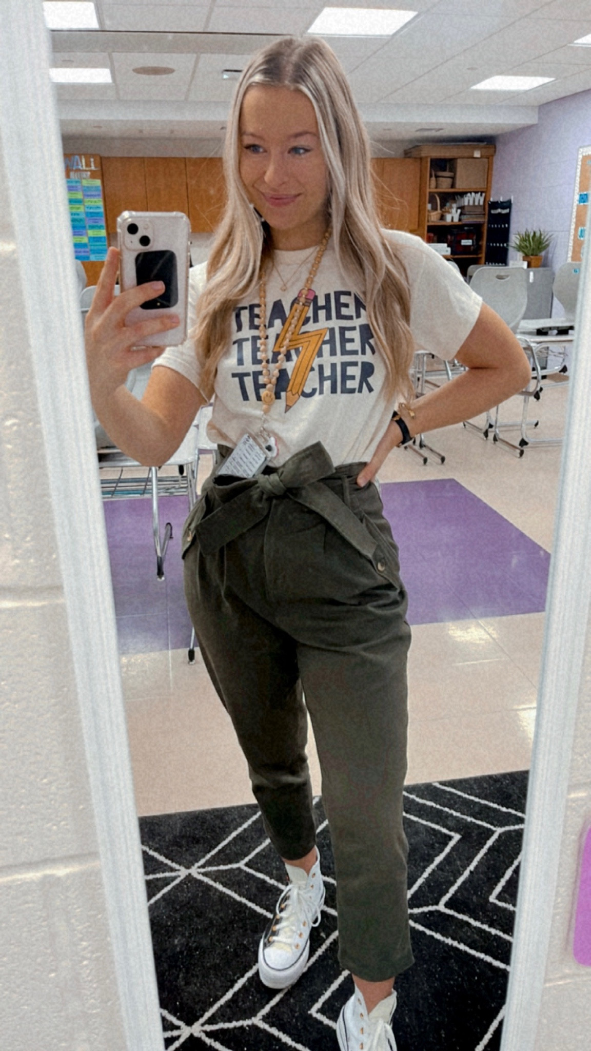 Shirt is a size small! Pants are from H&M but no link. Loving this comfy teacher outfit!

#LTKworkwear #LTKstyletip #LTKfit
