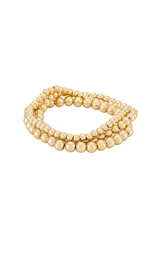 Pisa Bracelet Set of 3 in Gold | Revolve Clothing (Global)