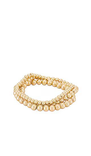 Pisa Bracelet Set of 3 in Gold | Revolve Clothing (Global)