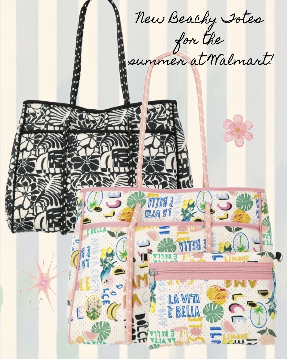 The cutest new beach bags at Walmart!🐚☀️🌊