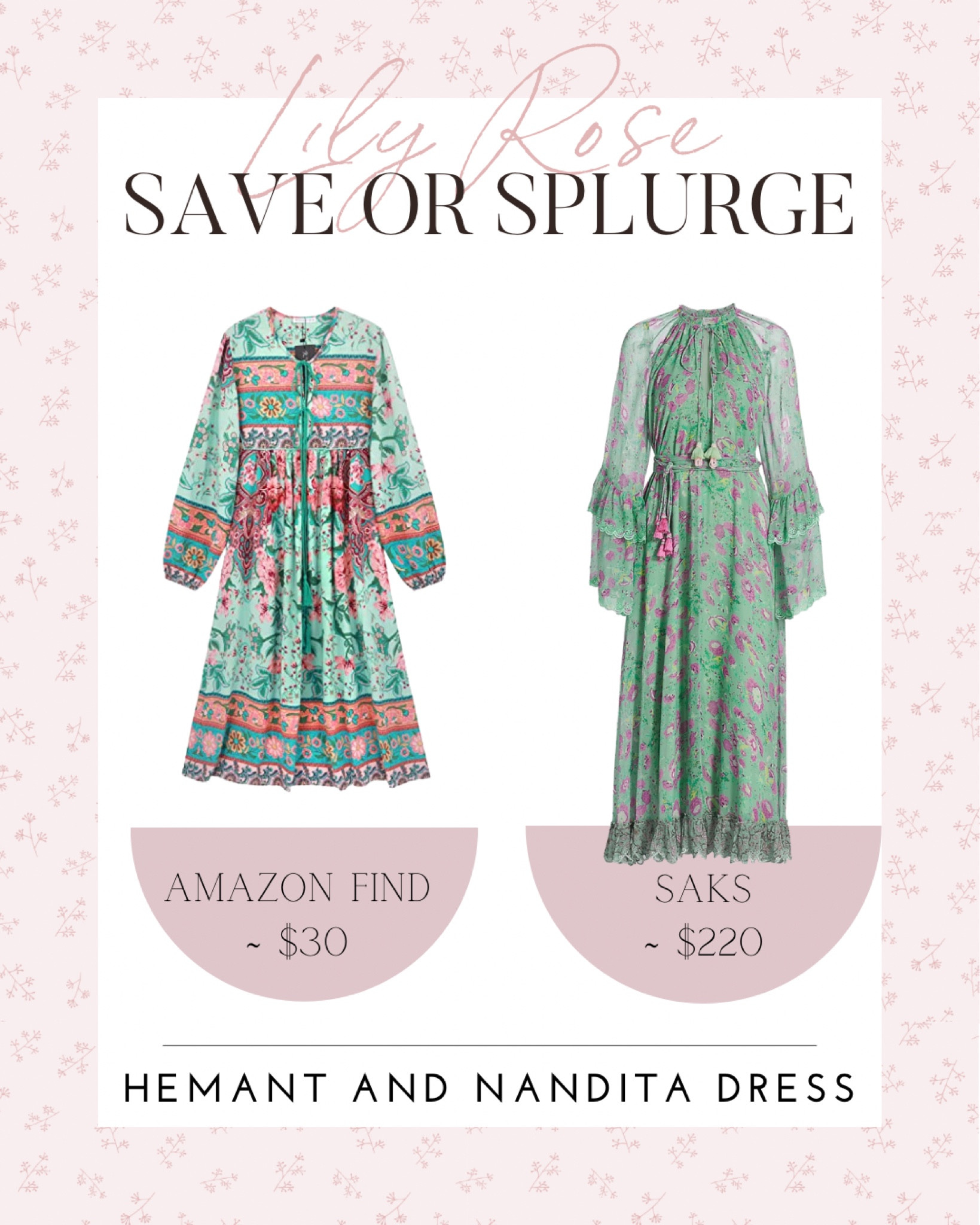 Save or splurge? Amazon or Saks - either one of these dresses is a winner ✨ #lookforless #amazon #hemantandnandita #falldresses #falldress

#LTKSeasonal #LTKunder50 #LTKstyletip