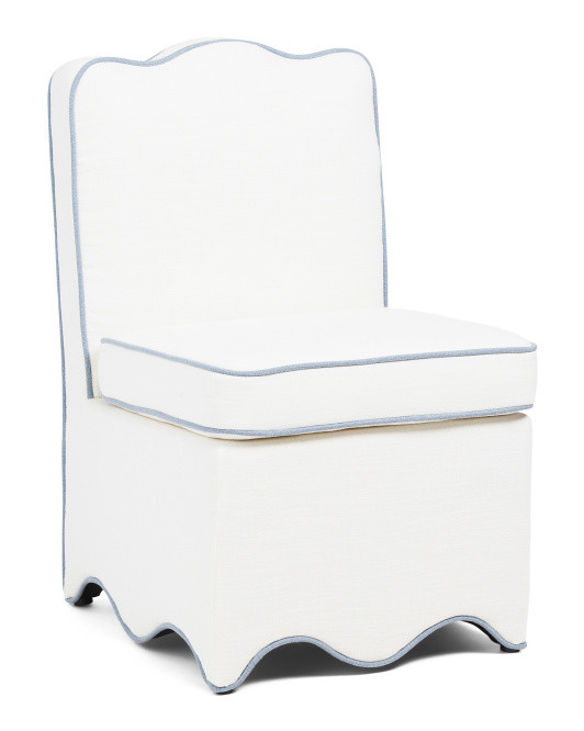 34in Scalloped Bottom Skirted Dining Chair | TJ Maxx