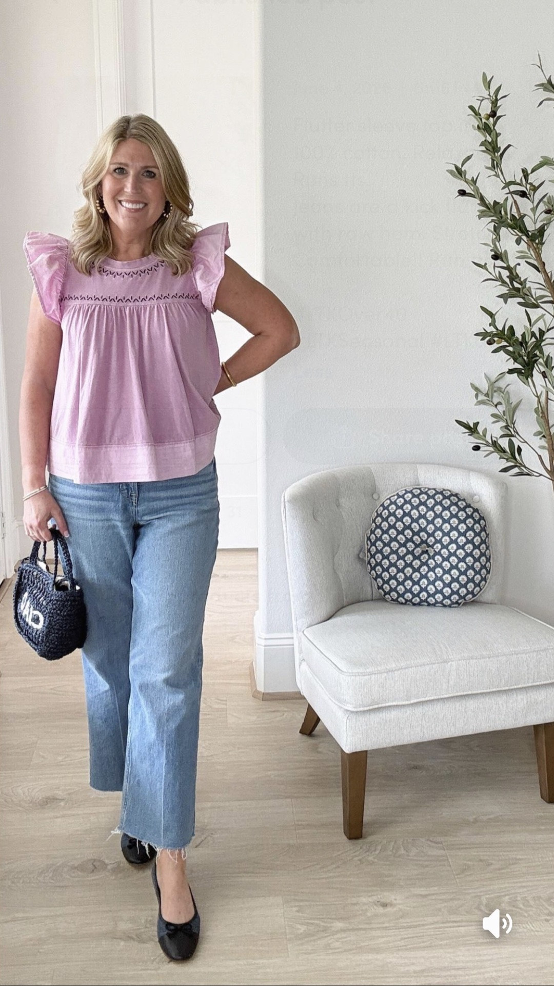 Flutter sleeve top is 100% cotton. Relaxed fit. Runs tts. It’s from @Anthropologie.

Jeans are a kick flare with raw hem. Stretchy! Comfortable!! Run tts. @Spanx 

Spanx discount code: CINDYXSPANX

#LTKWatchNow #LTKFindsUnder50 #LTKShoeCrush #LTKFindsUnder100 #LTKStyleTip #LTKItBag

#LTKSaleAlert #LTKBeauty #LTKMidsize #LTKPetite #LTKPlusSize #LTKTravel #LTKOver40 #LTKSeasonal #LTKWorkwear #LTKootd