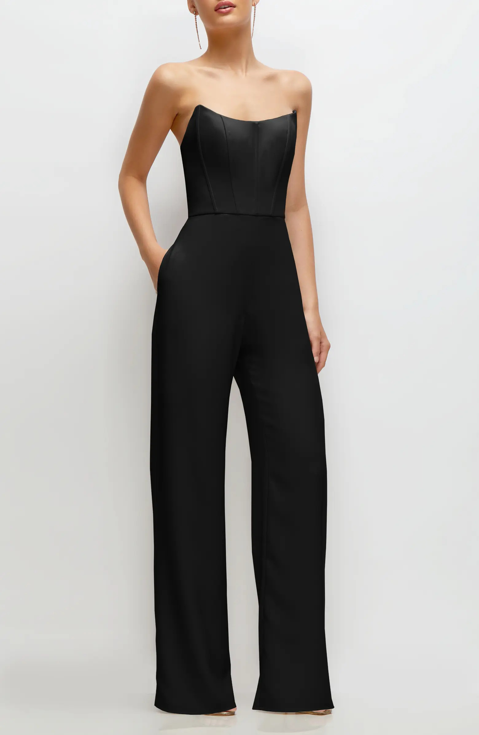 Corset Strapless Wide Leg Jumpsuit | Nordstrom