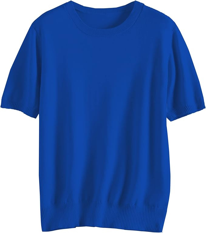 DAIMIDY Women's Pullover Sweaters Soft Tops，Short Sleeves and Long Sleeves | Amazon (US)