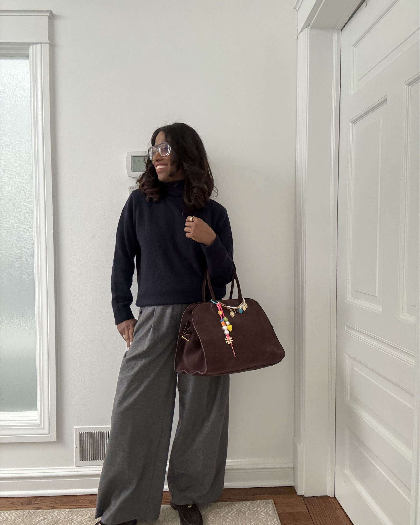 When you invest in quality piece you can wear them on repeat and create different looks. I’ve had this turtleneck on repeat this winter. The wide leg trousers are from Anthropologie, currently sold out, but added some alternatives to create this look.

#LTKWorkwear #LTKStyleTip #LTKOver40