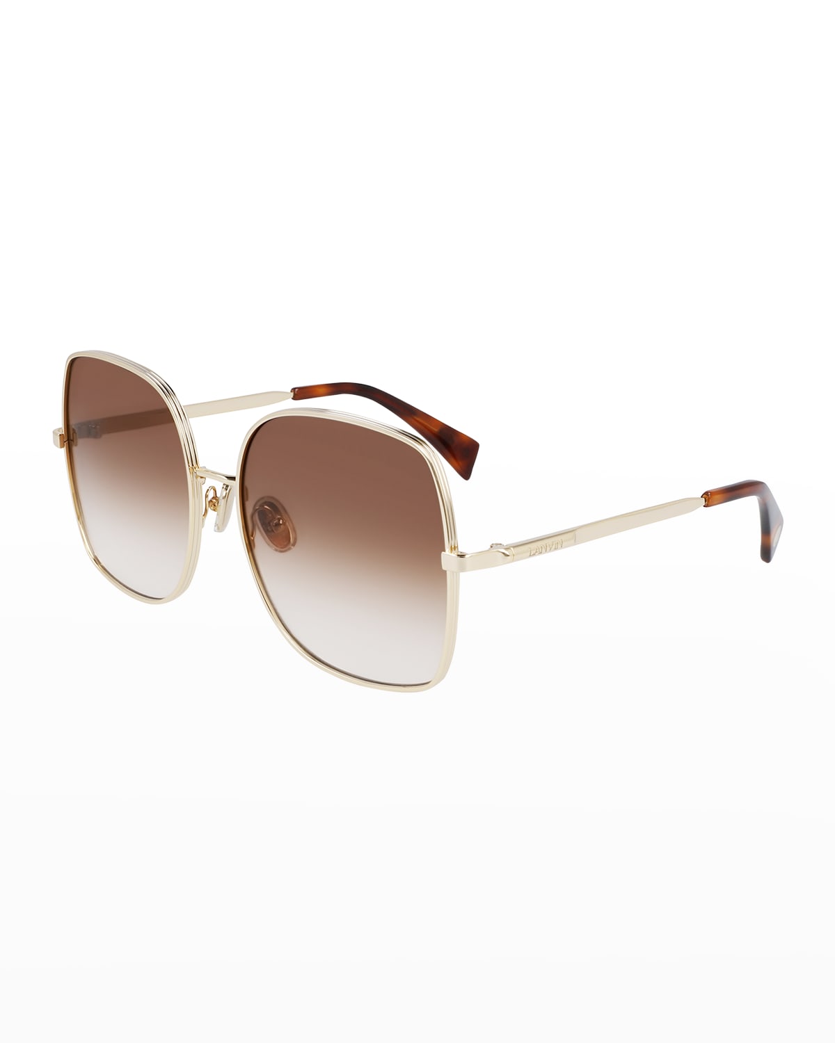 Oversized Square Metal Sunglasses | Neiman Marcus