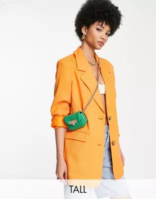 Vero Moda Tall oversized blazer in orange | ASOS (Global)