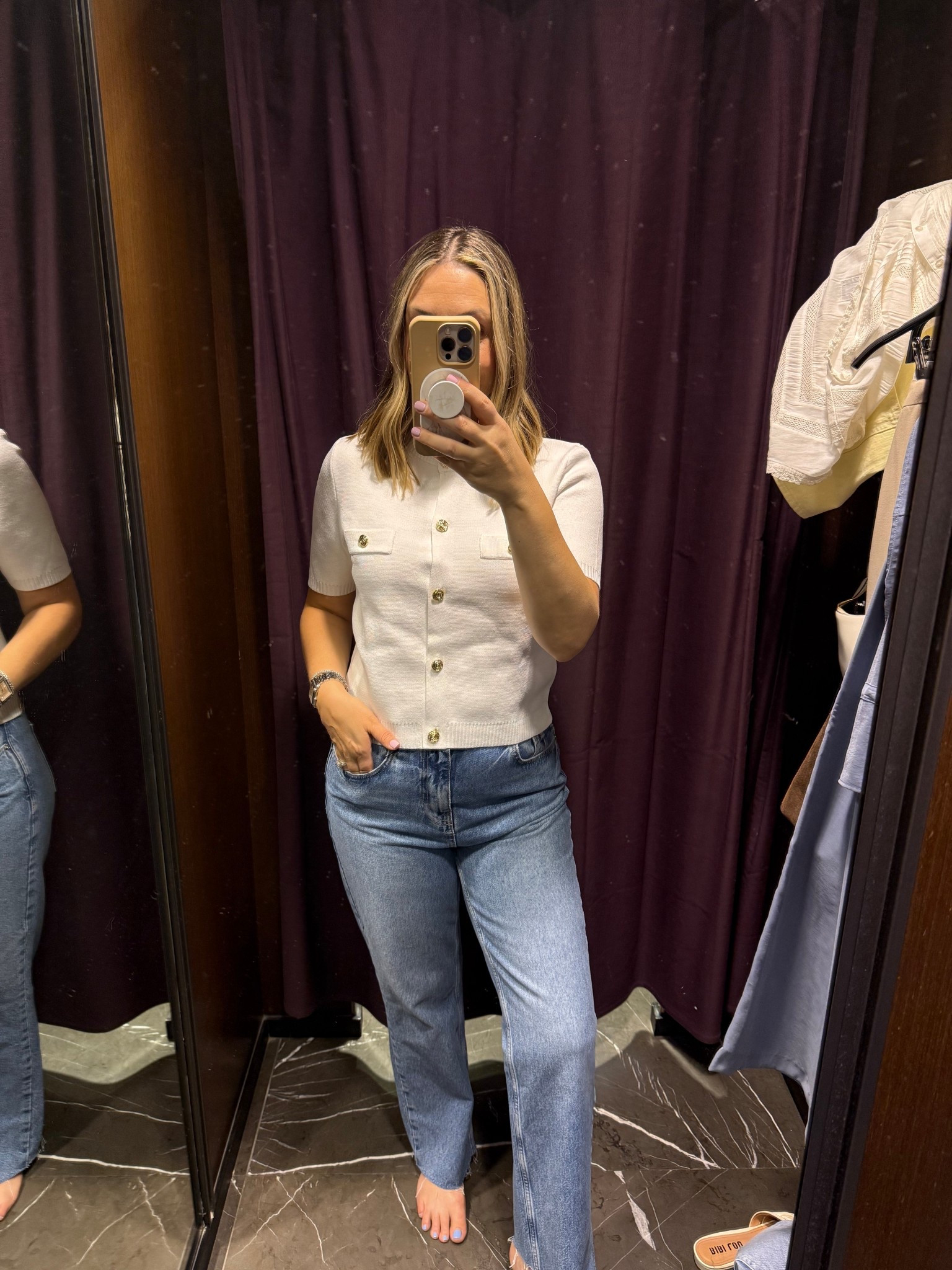 Absolutely love this Zara short sleeve white lady cardigan for pre-fall / to wear now into fall! Perfect for workwear and worn casually!  #zara 

#LTKFindsUnder100 #LTKWorkwear #LTKStyleTip