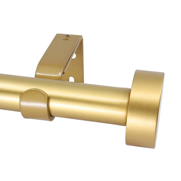 Meriville 1-Inch Diameter Single Window Treatment Curtain Rod, Vico End Cap Finial | Wayfair North America