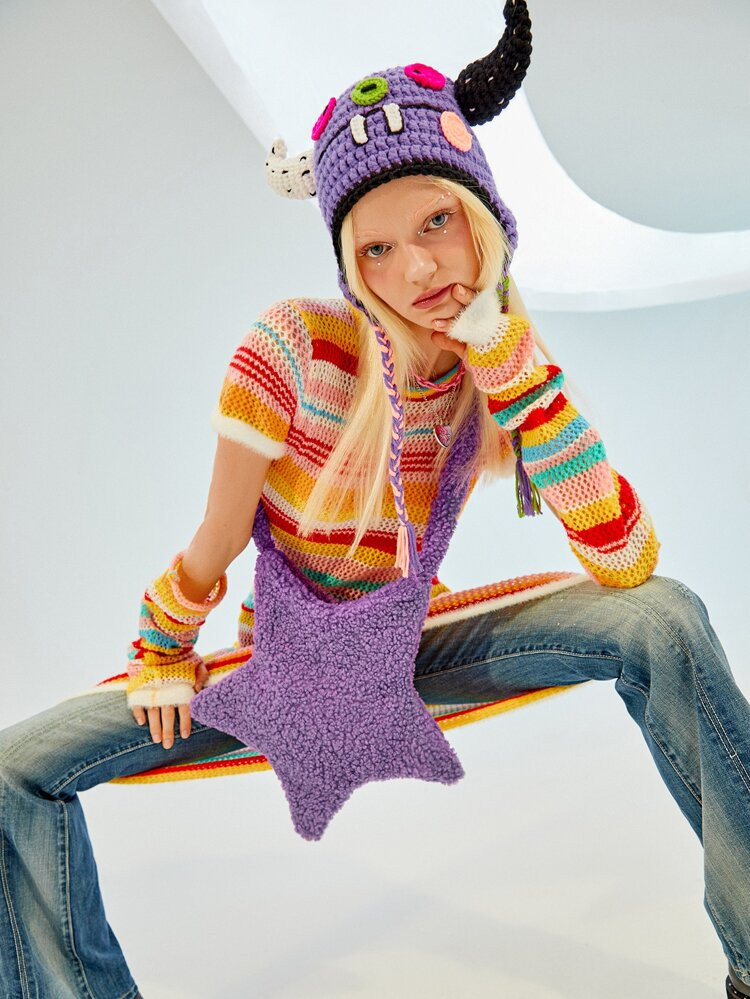 Star Shaped Fuzzy Novelty Bag | SHEIN