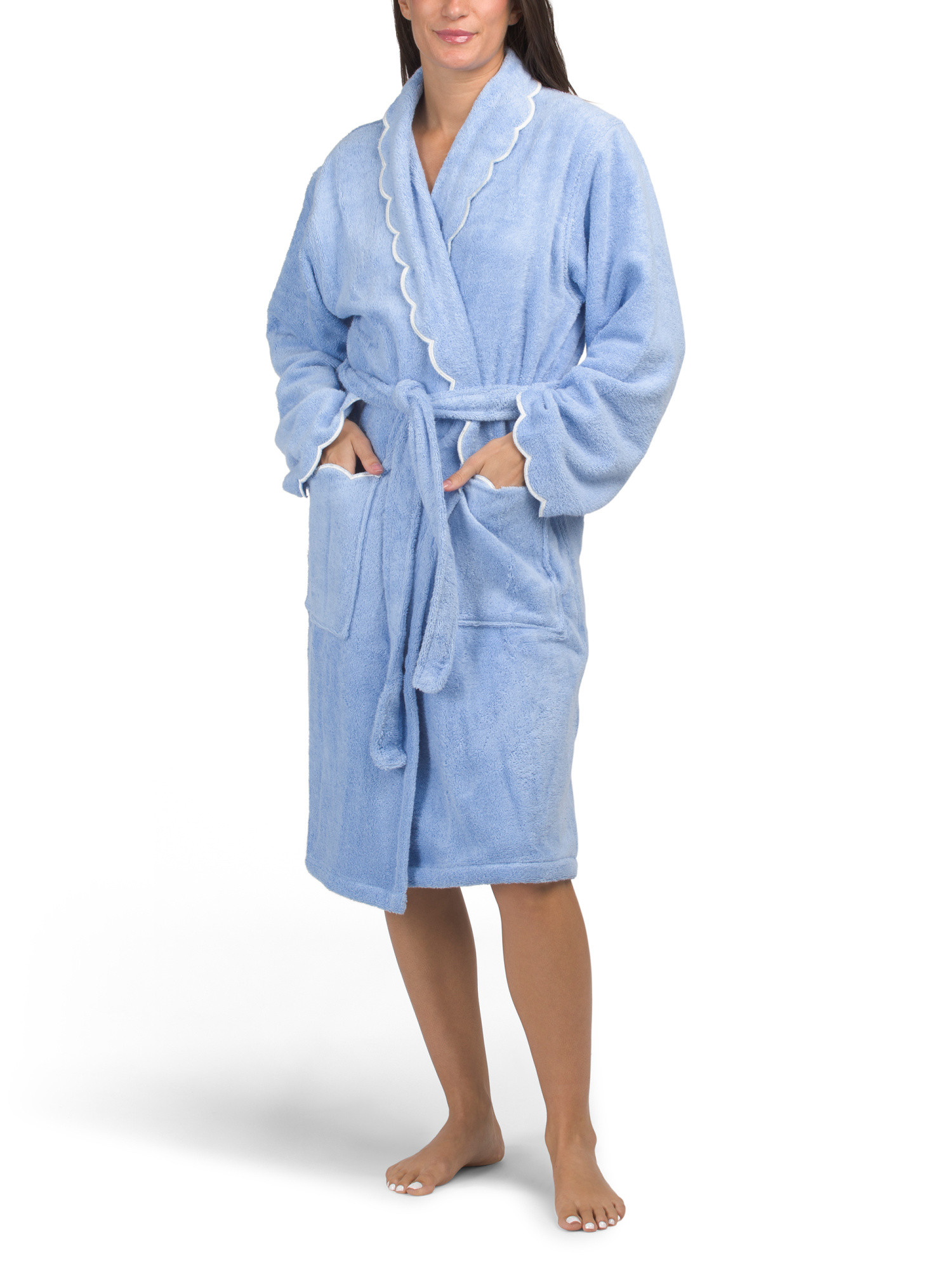 Made In Turkey Scalloped Embroidered Bathrobe | Mother's Day Gifts | Marshalls | Marshalls