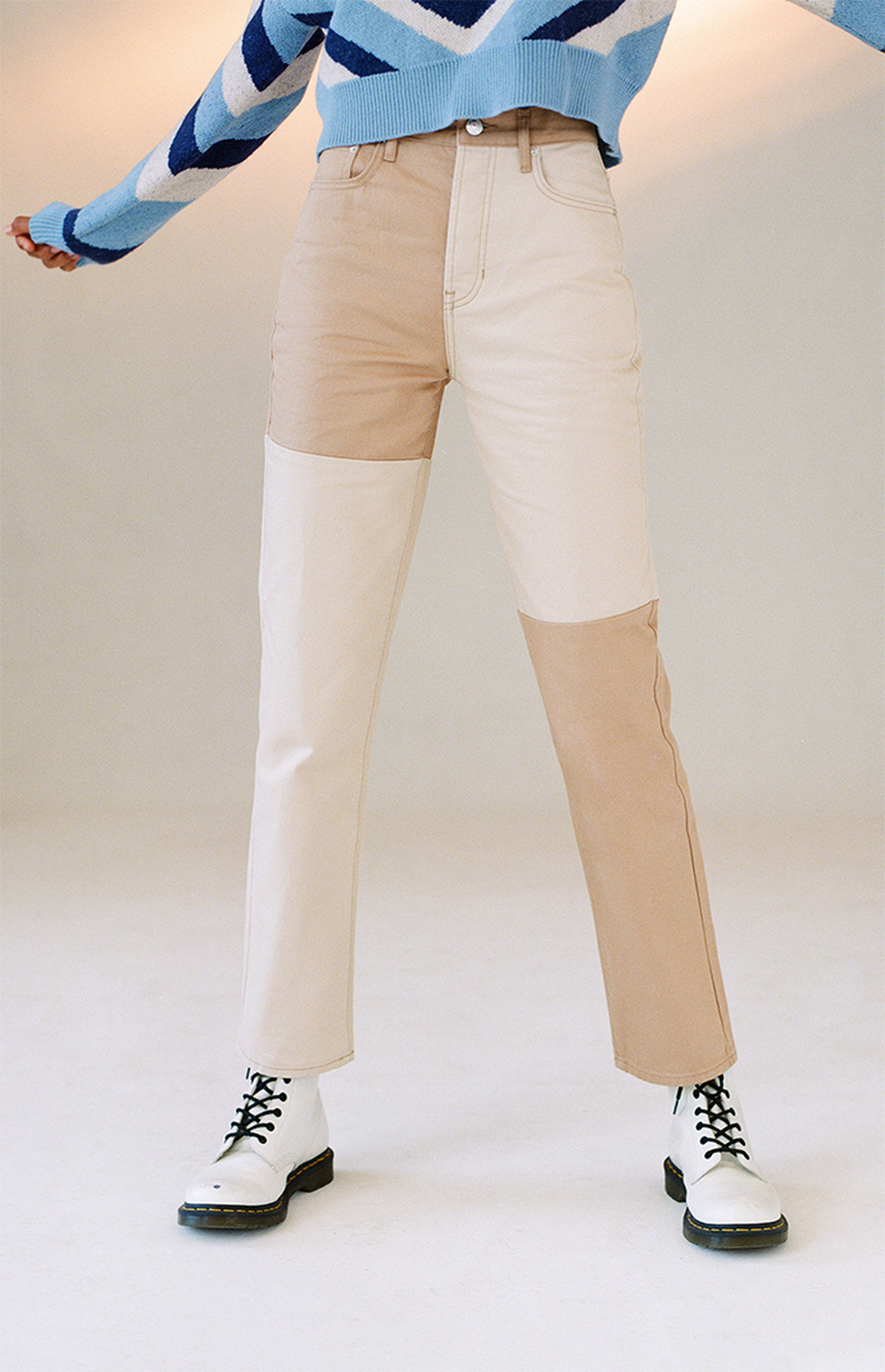 PacSun Eco Khaki Paneled Dad Jeans | PacSun