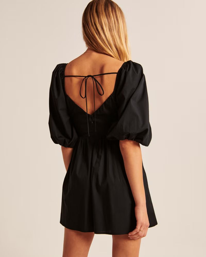 Women's Puff Sleeve Flirty Romper | Women's Dresses & Jumpsuits | Abercrombie.com | Abercrombie & Fitch (US)