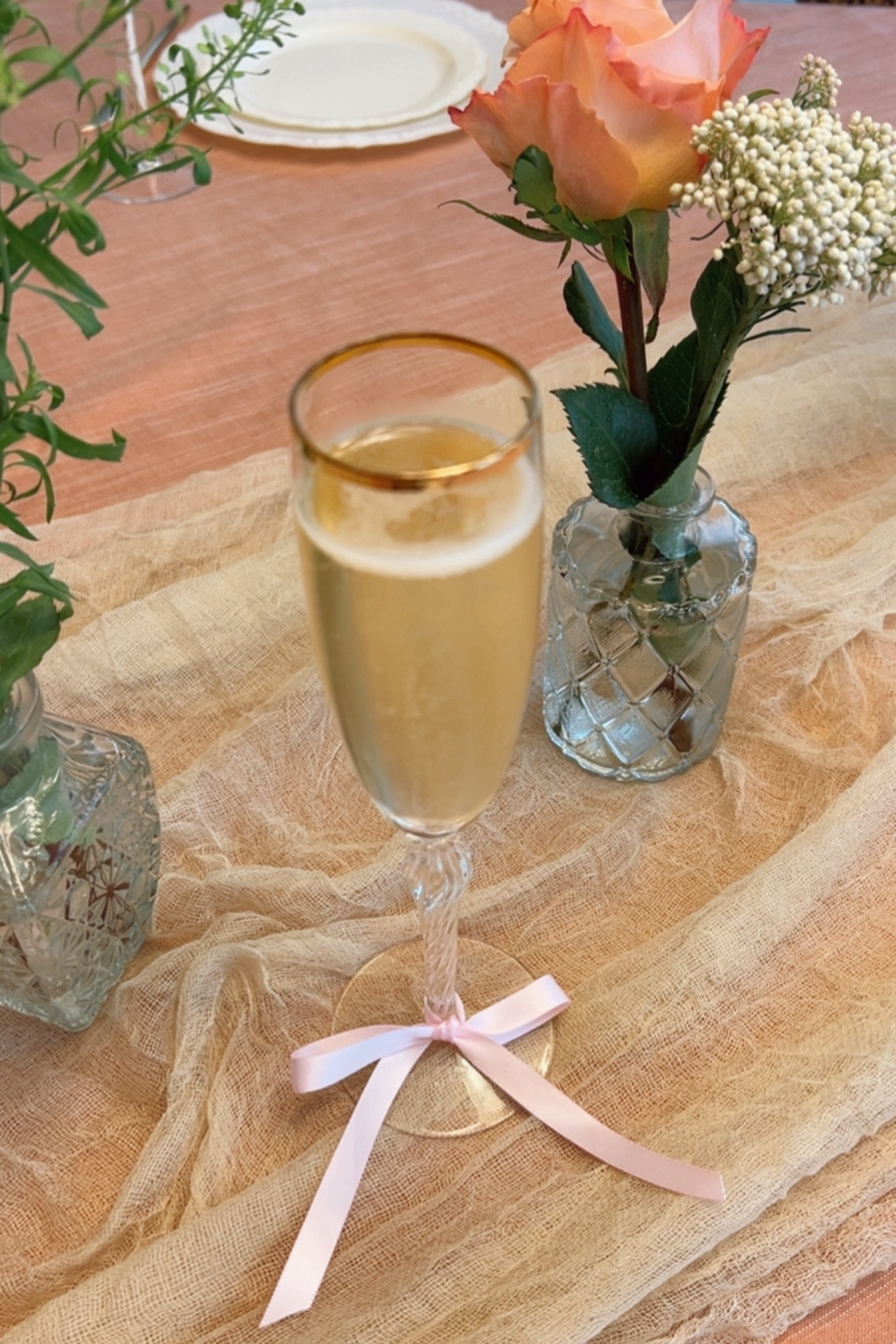 Baby shower table setting details 🎀🥂 

#LTKParties #LTKBaby #LTKBump