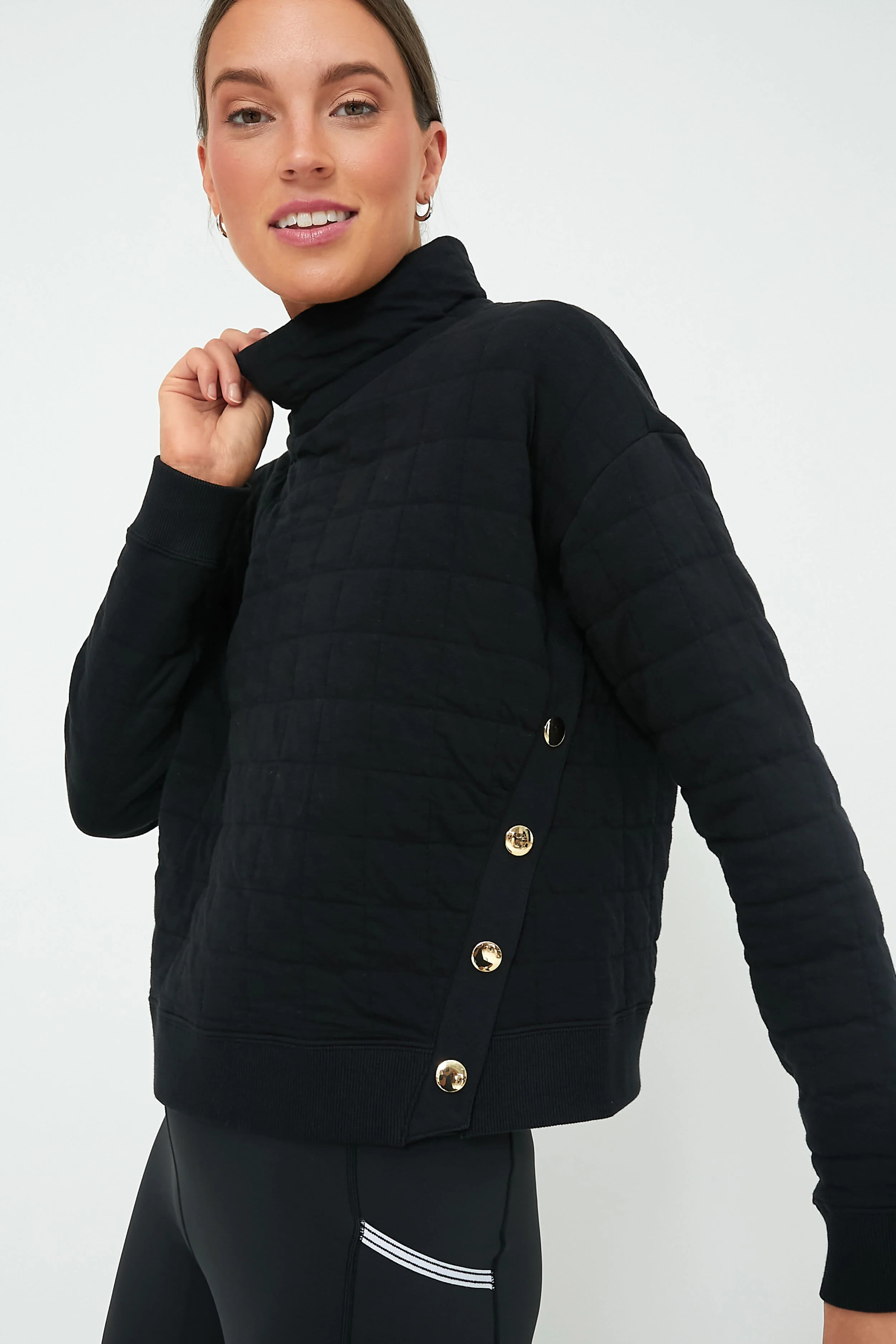 Black Quilted Wright Funnel Neck | Tuckernuck (US)