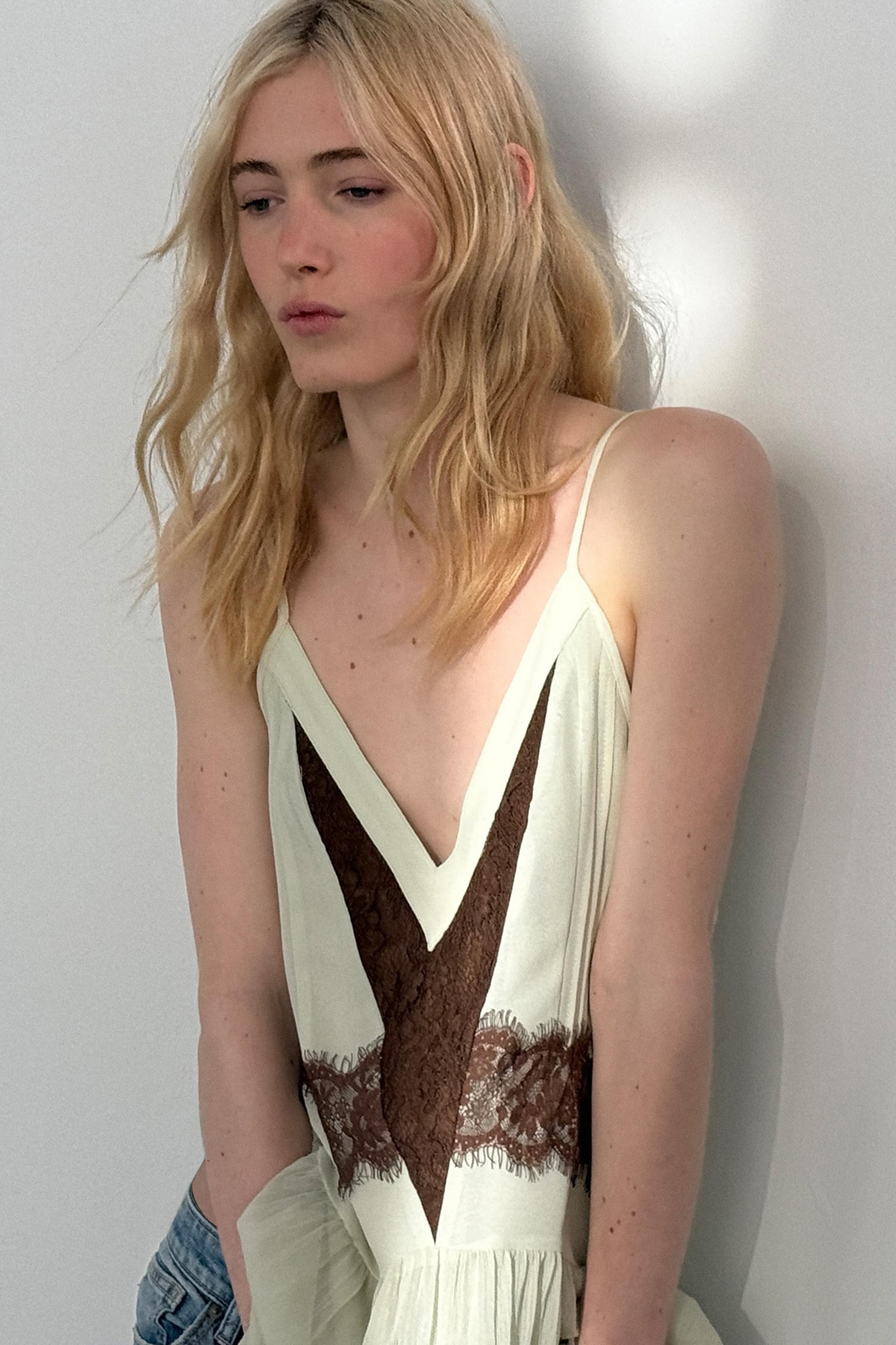 SHORT COMBINATION LACE DRESS | Zara Canada