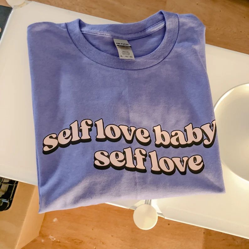 Self love baby self love | violet t-shirt | self love club | mental health matters shirt | P'tit ... | Etsy (CAD)