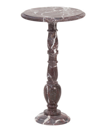 14x24in Solid Marble Shaped Base Table | TJ Maxx